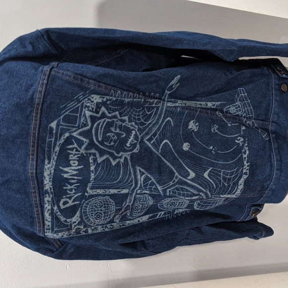 Wrangler | Unisex Limited Edition Western Rick & Morty Denim Jacket Cowboy - Picture 2 of 10